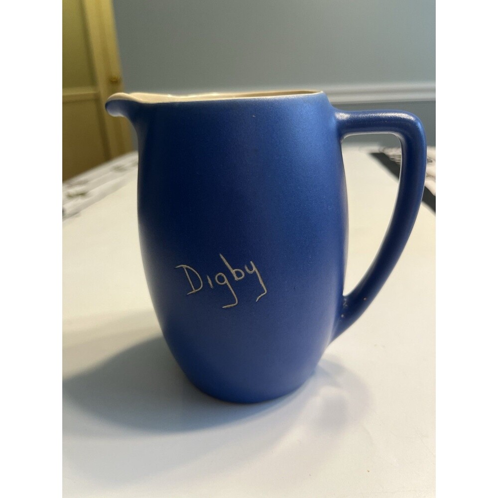 Devon Pottery Matte Blue “Digby” Pitcher Jug Creamer England